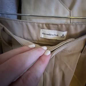 Abercrombie khaki wide leg pant